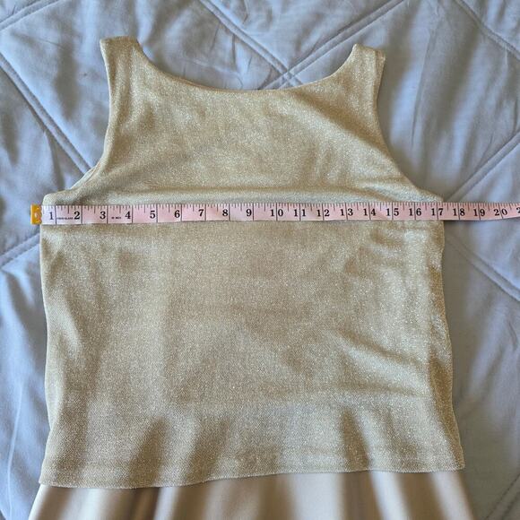 Arianna Womens Vintage Maxi Gown Dress Size 8 Champagne Metallic romantic Formal - Picture 7 of 9